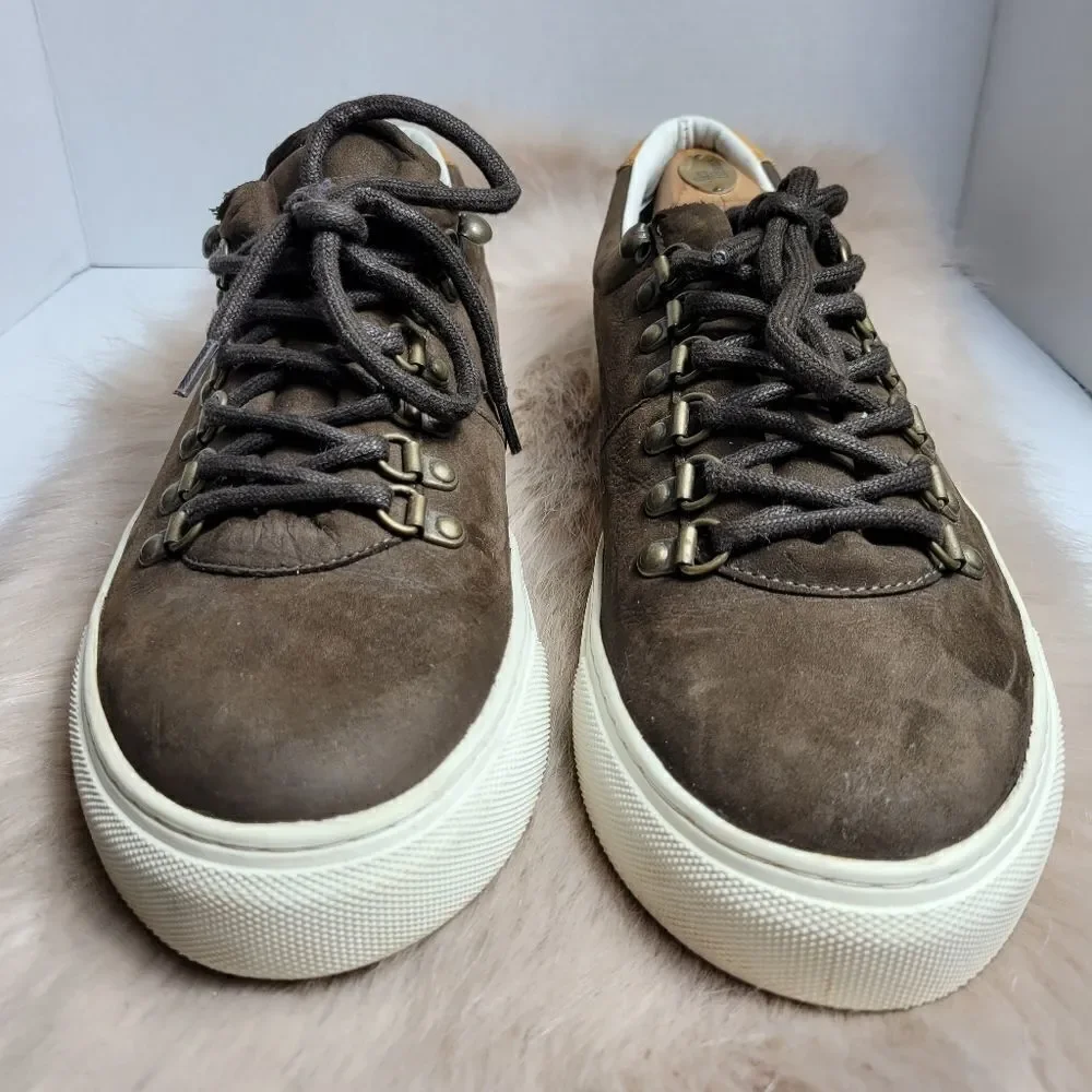 Massimo Dutti Low Top Men's  Brown SuedeSneaker Shoes